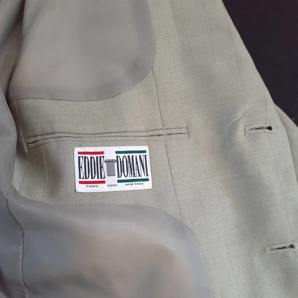 MENS EDDIE DOMANI SUIT JACKET 42L USED - Picture 8 of 8